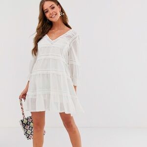 Free People Berlin Mini Tiered Lace Dress